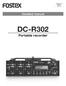 Detailed manual DC-R302 Portable recorder