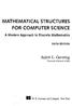 MATHEMATICAL STRUCTURES FOR COMPUTER SCIENCE