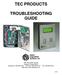 TEC PRODUCTS TROUBLESHOOTING GUIDE