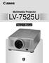 Multimedia Projector LV-7525U. Owner s Manual. E English