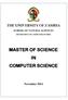 MASTER OF SCIENCE IN COMPUTER SCIENCE