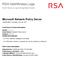 RSA NetWitness Logs. Microsoft Network Policy Server. Event Source Log Configuration Guide. Last Modified: Thursday, June 08, 2017