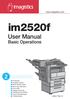 im2520f User Manual Basic Operations