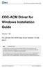 CDC-ACM Driver for Windows Installation Guide
