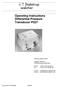 Operating Instructions Differential Pressure Transducer PS27