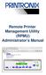 Remote Printer Management Utility (RPMU) Administrator s Manual
