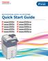 MULTIFUNCTIONAL DIGITAL COLOR SYSTEMS. Quick Start Guide