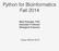 Python for Bioinformatics Fall 2014