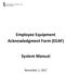 Employee Equipment Acknowledgment Form (EEAF) System Manual