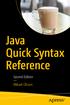 Java Quick Syntax Reference. Second Edition. Mikael Olsson