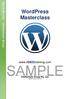 David Murray Cheltenham Group. WordPress Masterclass.  SAMPLE. Cheltenham Group Pty. Ltd. Release Version