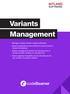 Variants Management. Overview.