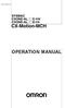 Cat. No. W448-E1-05. SYSMAC  CX-Motion-MCH OPERATION MANUAL