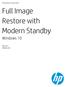 Full Image Restore with Modern Standby