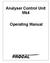 Analyser Control Unit Mk4. Operating Manual