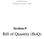 Bill of Quantity (BoQ)