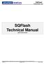 SQFlash CompactFlash Card SQFlash Technical Manual (SQF-P10SX-XG-P8X)