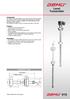 Level Transmitter. Table of dimensions see page 4. Total length B Installation length A SW55 Ø 55 Ø 75