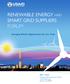 RENEWABLE ENERGY AND SMART GRID SUPPLIERS FORUM