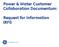 Power & Water Customer Collaboration Documentum: Request for Information (RFI)
