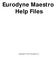 Eurodyne Maestro Help Files