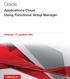 Oracle. Applications Cloud Using Functional Setup Manager. Release 13 (update 18A)