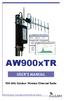AW900xTR. AvaLAN. User s Manual. 900 MHz Outdoor Wireless Ethernet Radio. Industrial-grade, long-range wireless Ethernet systems