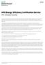 HPE Energy Efficiency Certification Service