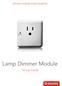 Lamp Dimmer Module. Set-Up Guide