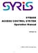 SYBASE ACCESS CONTROL SYSTEM Operation Manual