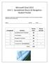Microsoft Excel 2013 Unit 1: Spreadsheet Basics & Navigation Student Packet