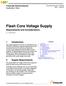 Flash Core Voltage Supply Requirements and Considerations