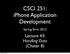 CSCI 251: iphone Application Development