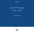 Sign-off Manager User Guide
