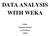 DATA ANALYSIS WITH WEKA. Author: Nagamani Mutteni Asst.Professor MERI