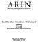 Certification Practices Statement (CPS) For Use With ARIN Internet Resource Registration Systems