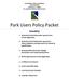 Park Users Policy Packet