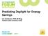 Predicting Daylight for Energy Savings