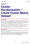 Cluster Randomization Create Cluster Means Dataset