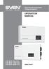 Wall-Mounted Automatic Voltage Regulator OPERATION MANUAL AVR SLIM-500 LCD AVR SLIM-1000 LCD AVR SLIM-1500 LCD AVR SLIM-2000 LCD.