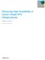 Delivering High Availability in Carrier Grade NFV Infrastructures