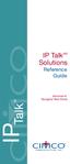 Solutions Reference Guide. IP TalkSM. Voic & Navigator Web Portal