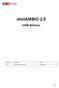 miniambio 2.0 USER MANUAL V1.0 Revision Description Date V1.0 User manual Initial version P 1 of 12