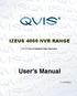 IZEUS 4000 NVR RANGE. 8 & 16 Channel Network Video Recorders. User s Manual