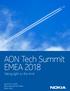 AON Tech Summit EMEA 2018 Taking light to the limit. April 10-12, 2018 Rome Marriott Park Hotel Rome, Italy