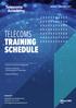 TELECOMS TRAINING SCHEDULE