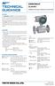 SONICMAX UL3400C. 3-BEAM Compact Ultrasonic Flowmeter OUTLINE FEATURES STANDARD SPECIFICATIONS