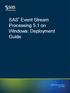 SAS Event Stream Processing 5.1 on Windows: Deployment Guide