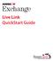 Exchange. Live Link QuickStart Guide