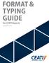 FORMAT & TYPING GUIDE